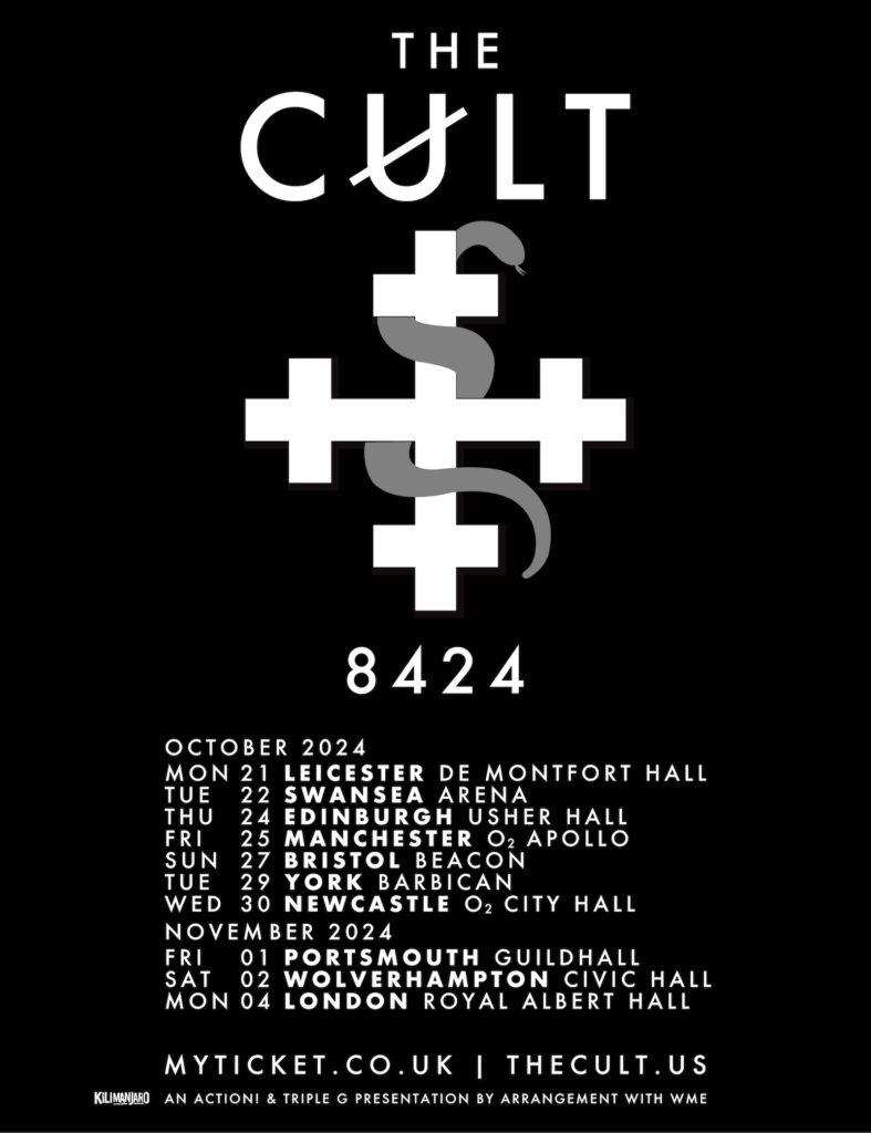the cult 8424 2024 tour poster
