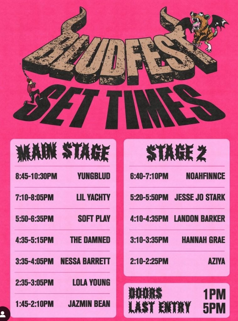 bludfest stage times