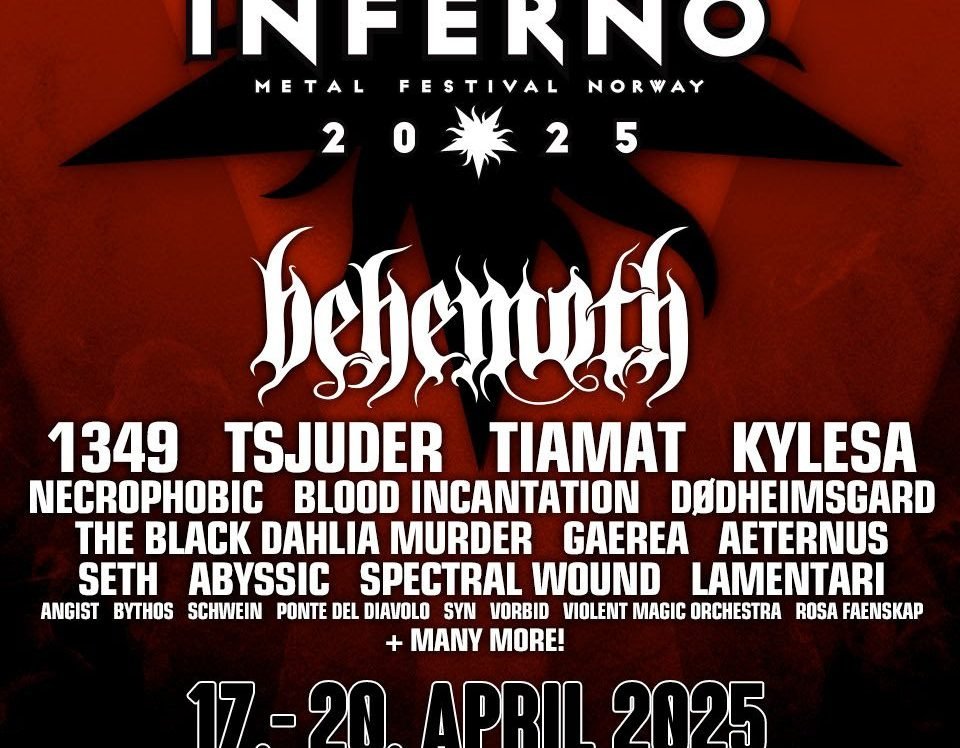 inferno festival lineup 2025 poster