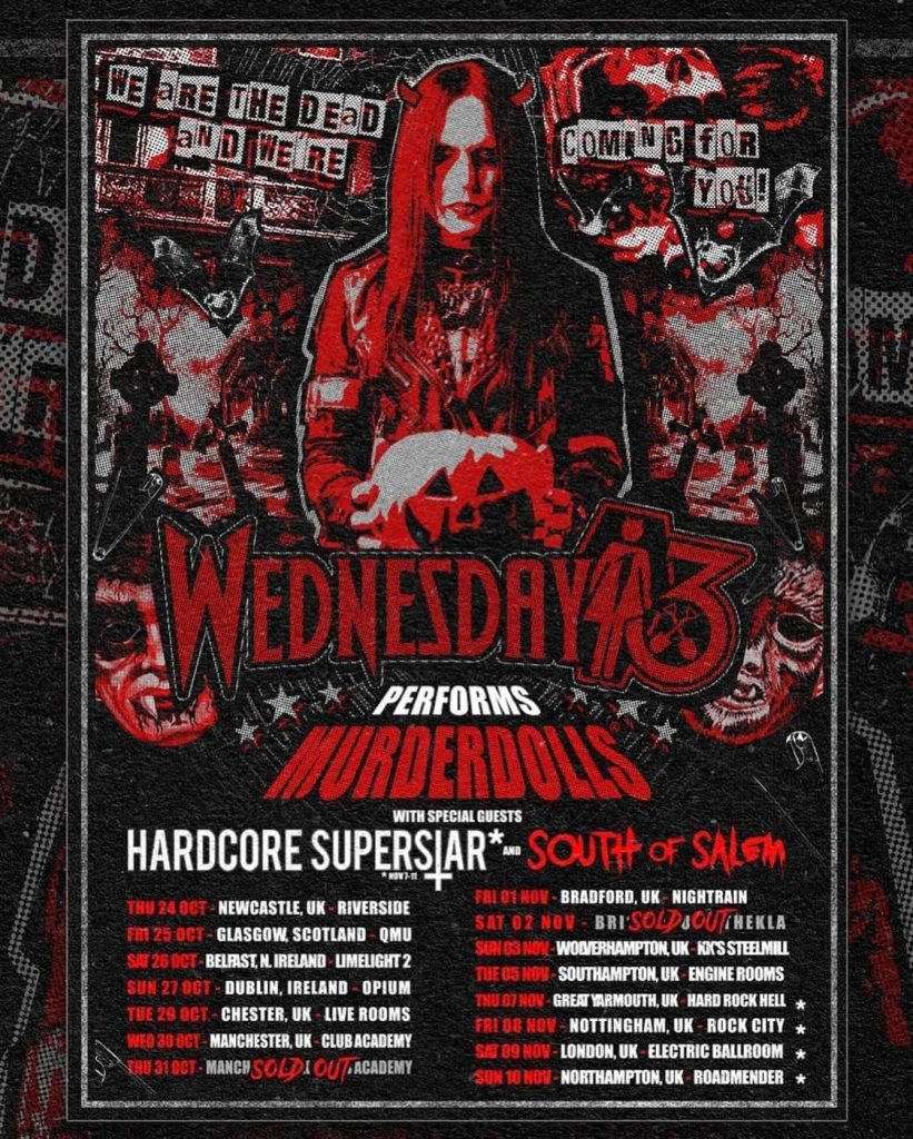 Wednesday 13 tour poster 1