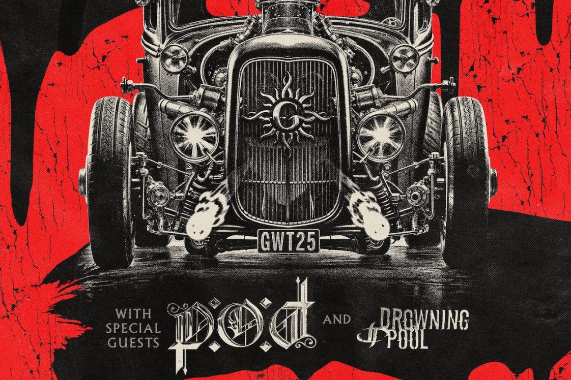 godsmack pod drowningpool 2025 tour poster