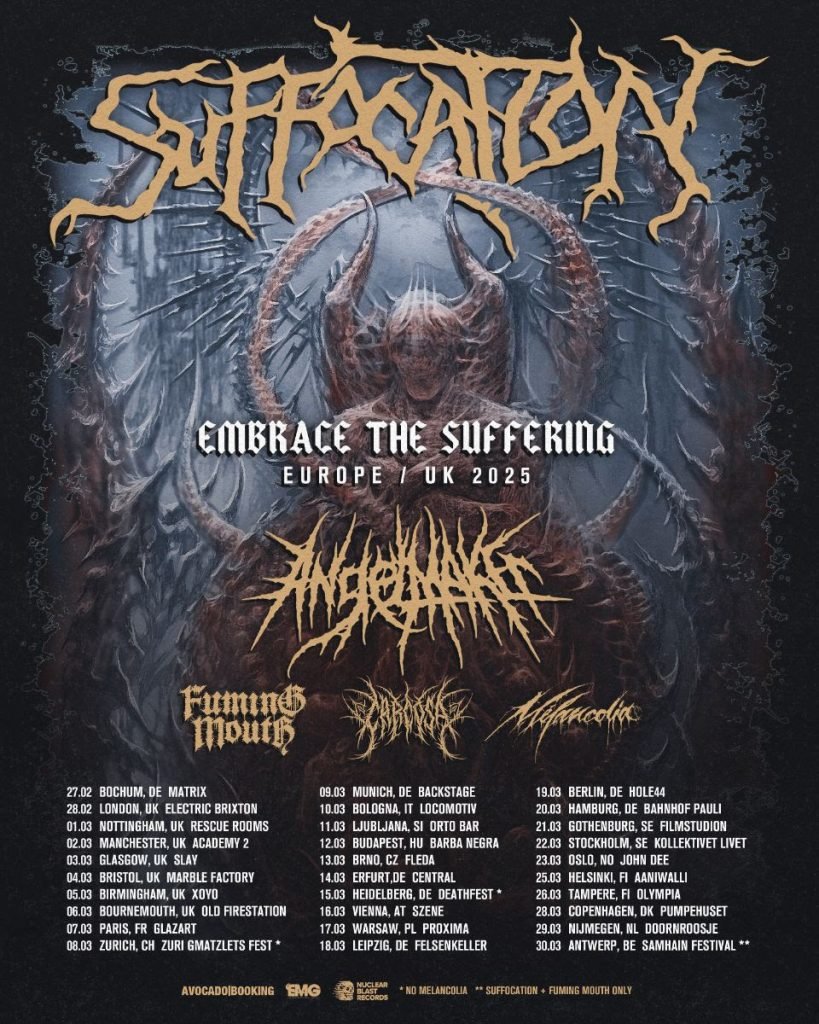 suffocation embrace the suffering tour 2025