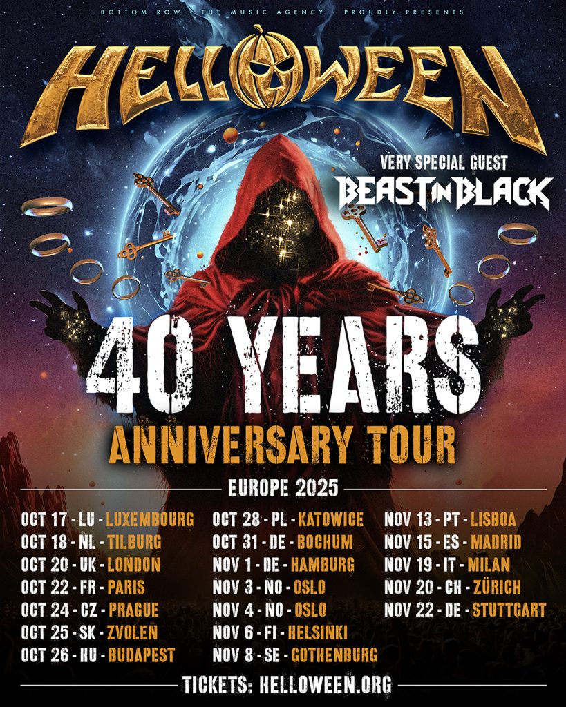 helloween 40 years tour poster 2025